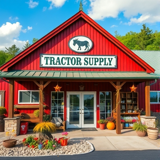 農產品展示區，Tractor Supply店內景