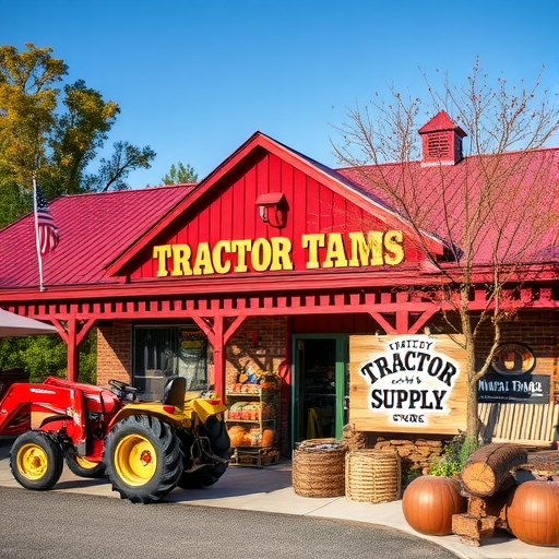 Tractor Supply店內部，展示各式農業用品