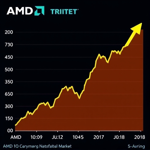 超微 (AMD) 股票市場成長示意圖