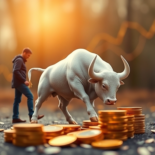 顯示金融市場看漲趨勢的圖表