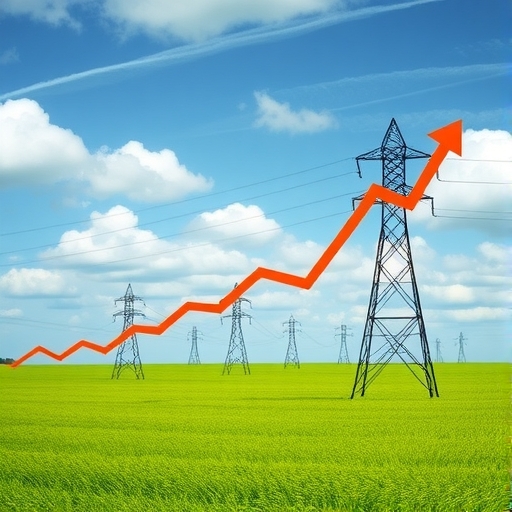 電力需求在2025年激增的圖像，展示電力基礎設施的現代化與擴張。