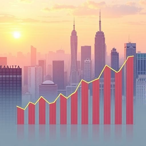 顯示金融市場趨勢的圖表