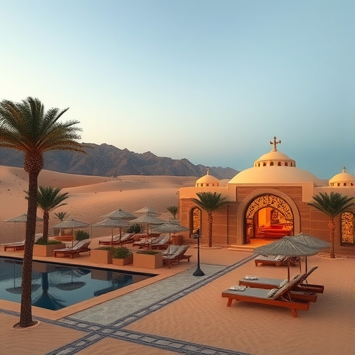 一座豪華沙漠度假村
