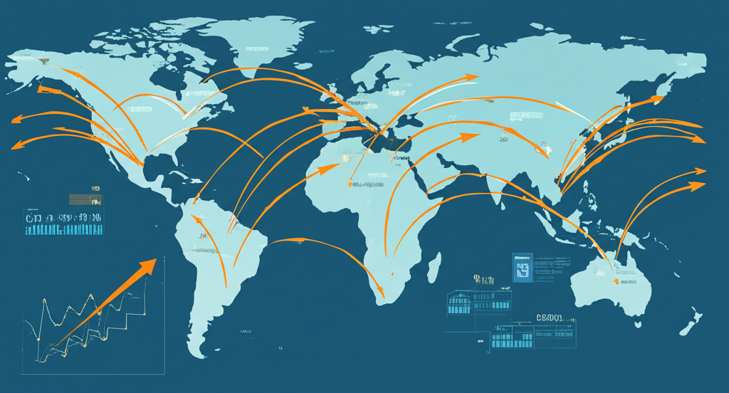 Global forex market trend illustration