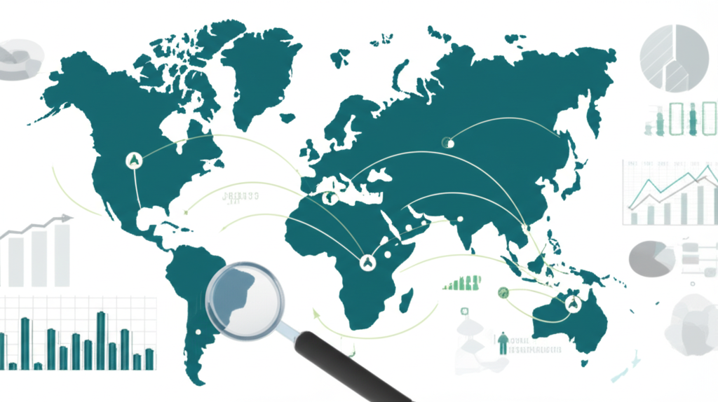Global market analysis illustration