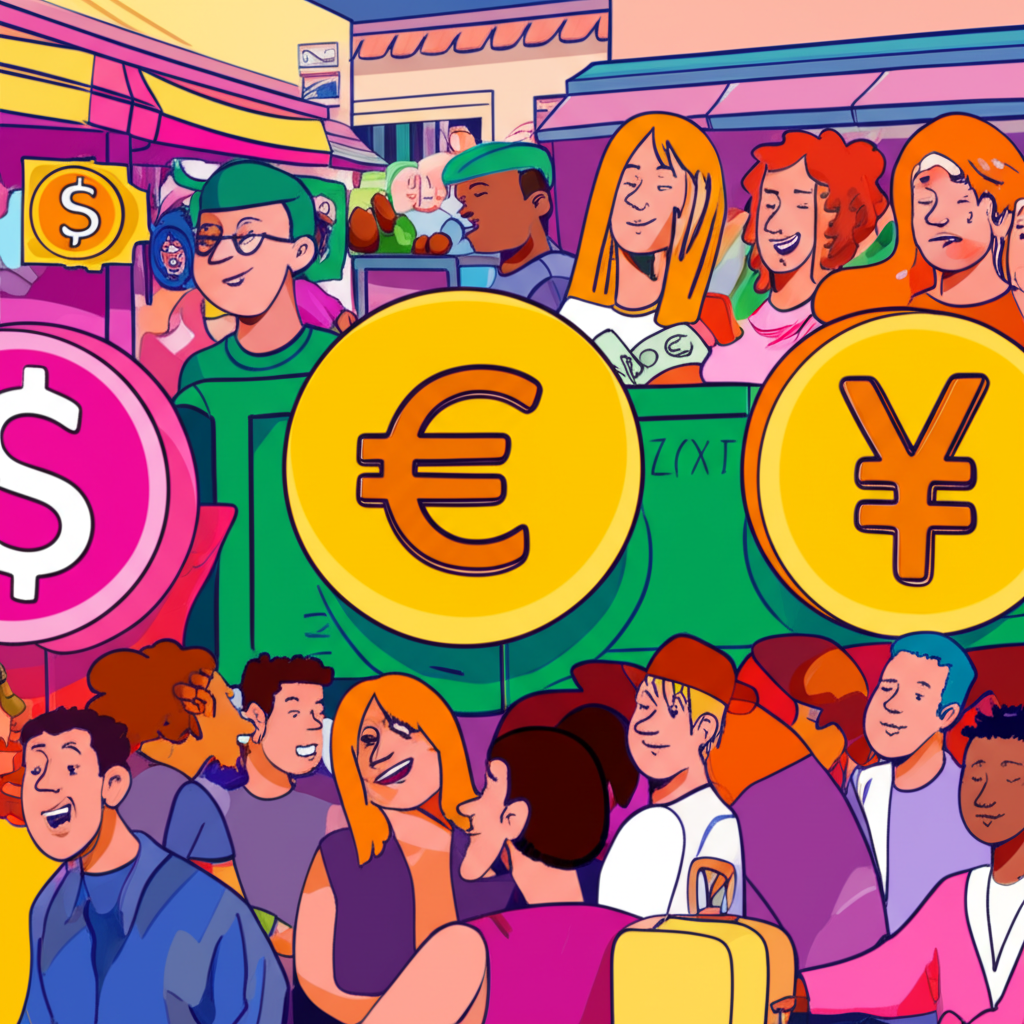 全球貨幣交換示意圖，象徵國際貿易與個人旅行