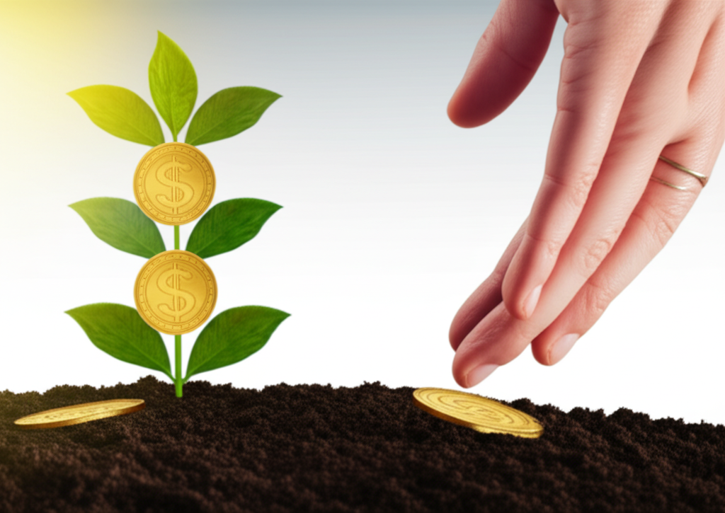 Secure financial growth illustration