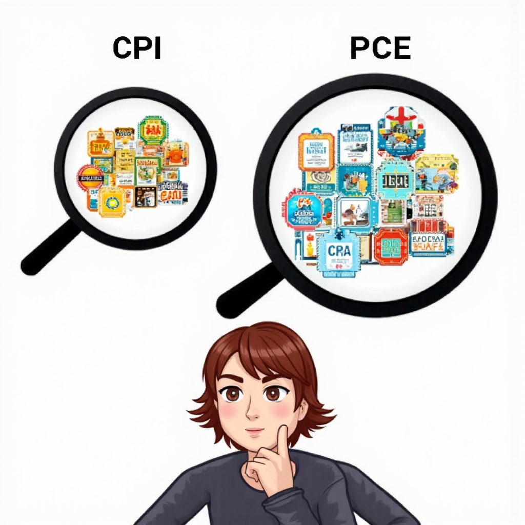 PCE 物價指數的圖像，顯示經濟圖表與溫和通膨趨勢