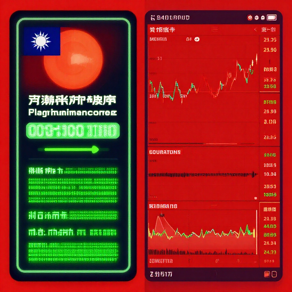 分割視圖：左側台灣股市面板閃爍維持率警告，右側加密永續合約介面觸發標記價格爆倉，紅綠對比鮮明
